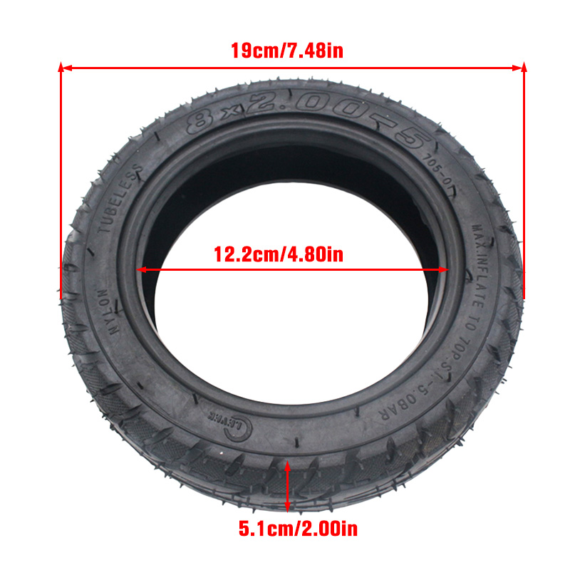 8x2.00-5 Wiel Tubeless Band 2. - Scooter Tire recensie en prijs
