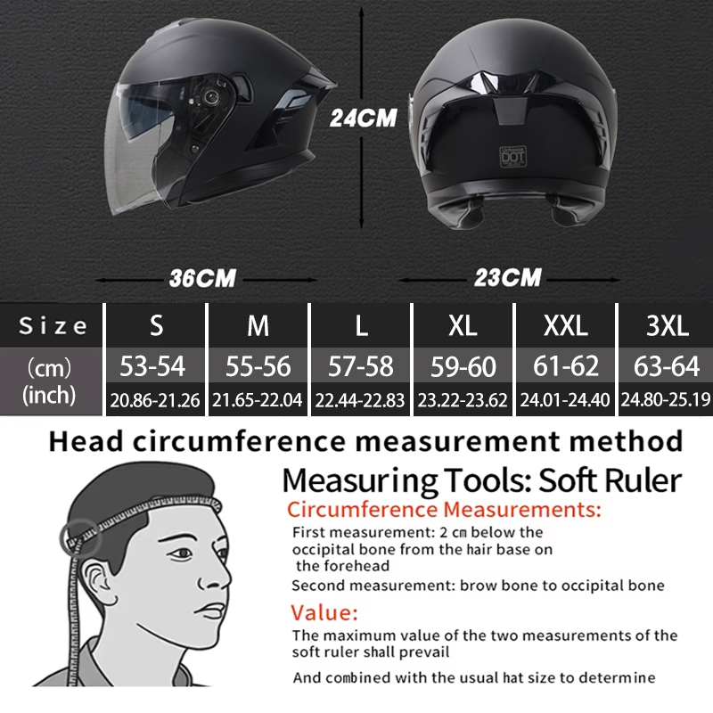715 Motorfiets Open Face Helm  - Scooter Helmet Set recensie en prijs