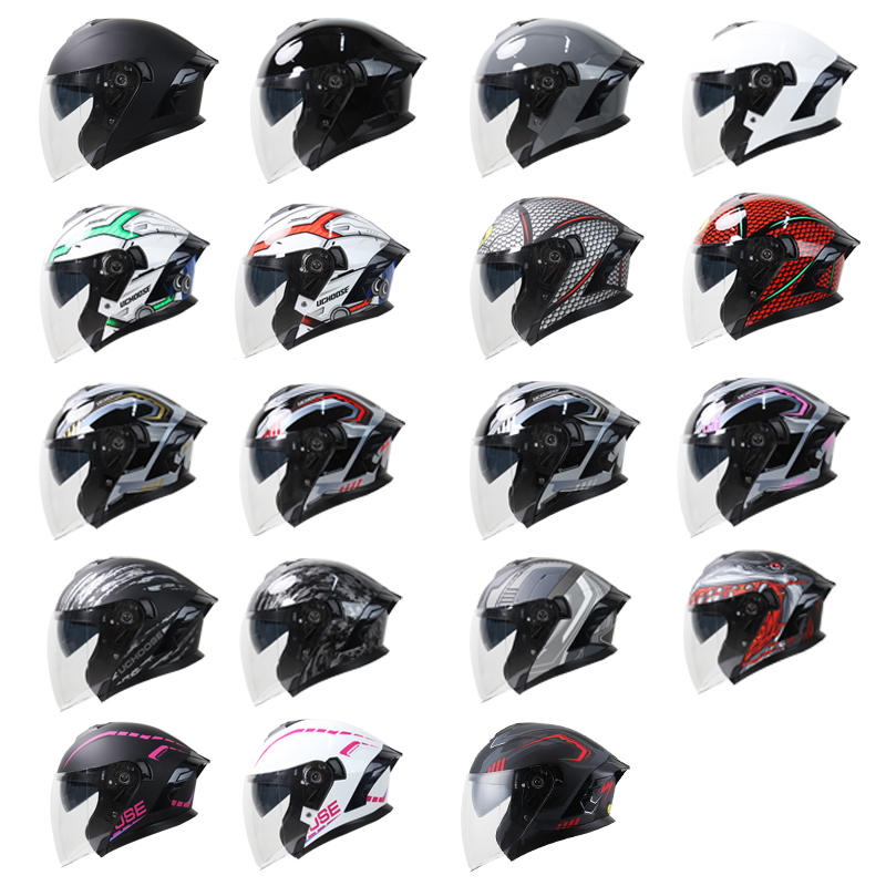 715 motorfiets open helm voor  - Scooter Helmet Set recensie en prijs